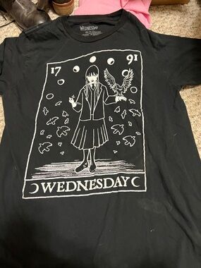 Wednesday Black Graphic Short Sleeve Tee